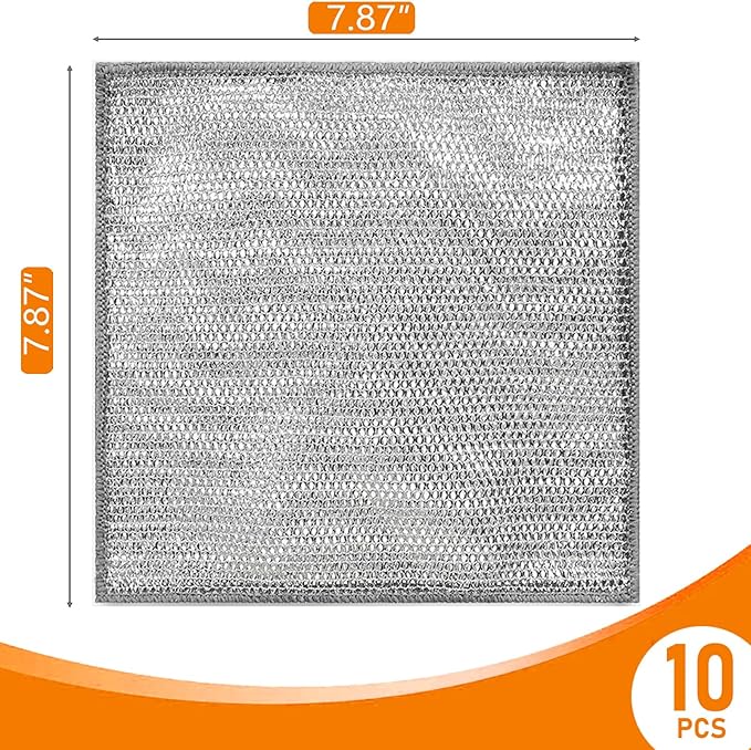 Sunyuneey Non-Scratch Metal Wire Dishcloth, Quick Cleaning Without Leaving Marks, Easily removes Stubborn Stains, Suitable for Various Surfaces, Metal Wire Dishcloth Cleaning Power (10)