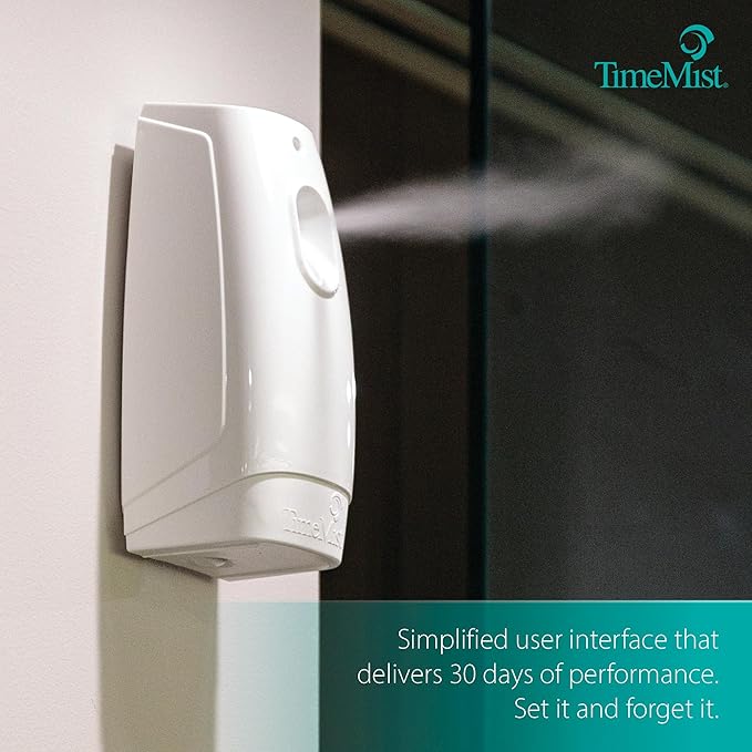 TimeMist Classic Metered Aerosol Air Freshener Fragrance Dispenser - (Case of 6) 1047717 - Great for Odor Control in Kitchen, Bathroom, Locker Room, Breakroom and Washroom