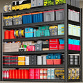 SKZNSA 65" Wide Heavy Duty Garage Shelving Units, 6-Tier Deep Storage Shelves,Black Metal Garage Shelves,Steel Shelf,Large Storage Rack,Industrial Shelving for Shop, 65" W x 24" D x84 H