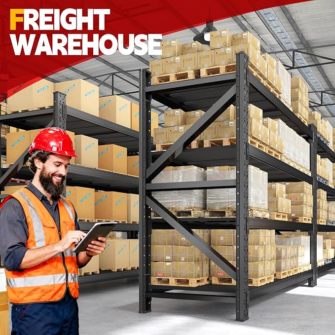 7000LBS Storage Shelves Heavy Duty, Metal Storage Shelves 4 Tier Units Adjustable Utility Rack Shelf, Heavy Duty Garage Racks Shelving for Basement, Industrial, Garage Shelving 70" W x 24" D x 70" H