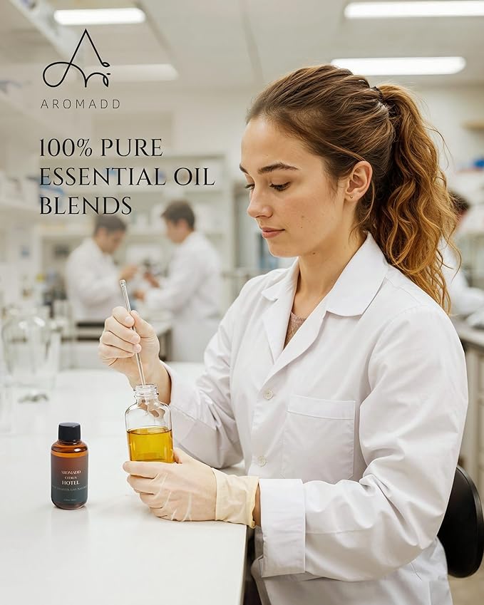 Aromadd Citrus Hotel Diffuser Oil Inspired by Luxury Hotel Scent, Essential Oils for Waterless Diffuser, Luxury Lemon & Bergamot, Long-Lasting & Natural Home Fragrance - 3.38 fl oz (100 mL)