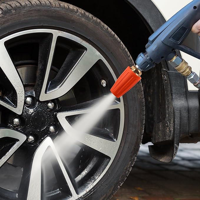 Turbo Nozzle Pressure Washer 4000 PSI Max Rotating Orange Pressure Washer Nozzle with 1/4" Quick Connect Pressure Washer Tips Power Washer Nozzle for Cleaning Brick, Concrete, and Vinyl Surfaces