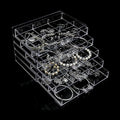 Clear Acrylic Jewelry Storage Box, Earring Jewelry Organizer with 5 Drawers, 5-Layer Jewelry Box for Women, Earrings Display Holder for Ring Bracelet Necklace, 30 Grids Compartment Storage Box