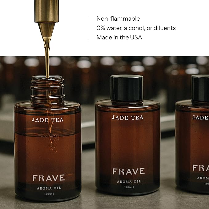 Jade Tea Hotel Diffuser Oil, 100ml, 3.38 oz Aroma Oil, Scent Inspired by A Luxury Asian Tea Ceremony, Aromatherapy Refill Fragrance for Waterless Cold Air Diffusers, Home, Office, Hotel