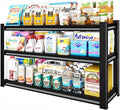 Rufokisa 3-Tier Garage Shelving Heavy Duty，48" W Metal Shelving Unit for Garage, 1650 lbs Load Capacity Utility Rack Shelves＆ Garage Shelves, 48”W x 18”D x 39”H(Black)