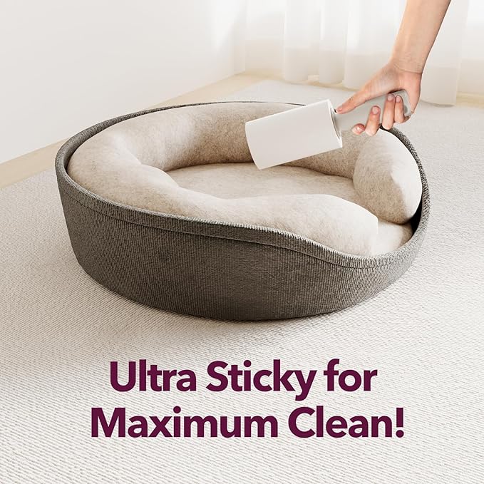 MEIQIHOME Lint Rollers for Pet Hair Extra Sticky, 440 Sheets Value Set Lint Roller with 2 Upgraded Handles, 4 Rollers Portable Pet Lint Remover for Clothes, Furniture, Carpet, Dog & Cat Hair Removal