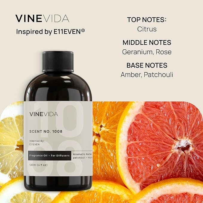 VINEVIDA [128oz] Scent No.1008 Inspired by E11EVEN Fragrance Oil for Candle Making and Soap Making - Premium Candle Scents for Soy Candles