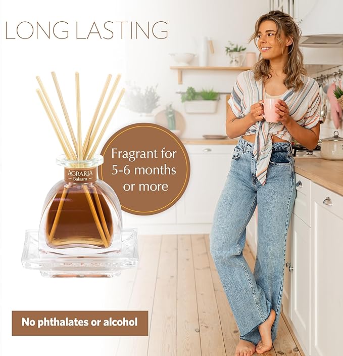 AGRARIA PetiteEssence Flower and Reed Diffuser Set, Hand Crafted Sola Flower Botanical Home Fragrance Set, Scented Oil Gift for All Occasions