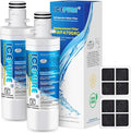 ICEPURE ADQ747935 Replacement for LG LT1000P Kenmore Elite 9980 MDJ64844601 LT1000, LT1000PC, ADQ74793501 LMXS28626S, LMXS30796S LMXC23796S Refrigerator Water Filter and LT120F Air Filter, 2 Combo