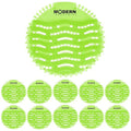 Modern Industrial Urinal Screen Deodorizer 10-Pack - Mint-Scented Urine Odor Eliminator for Fresh-Smelling Restrooms - Fits Most Commercial Urinals - Minimize Splash - Green