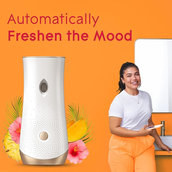 Glade Automatic Spray Refill and Holder Kit, Air Freshener for Home and Bathroom, Hawaiian Breeze, 6.2 Oz, 2 Count