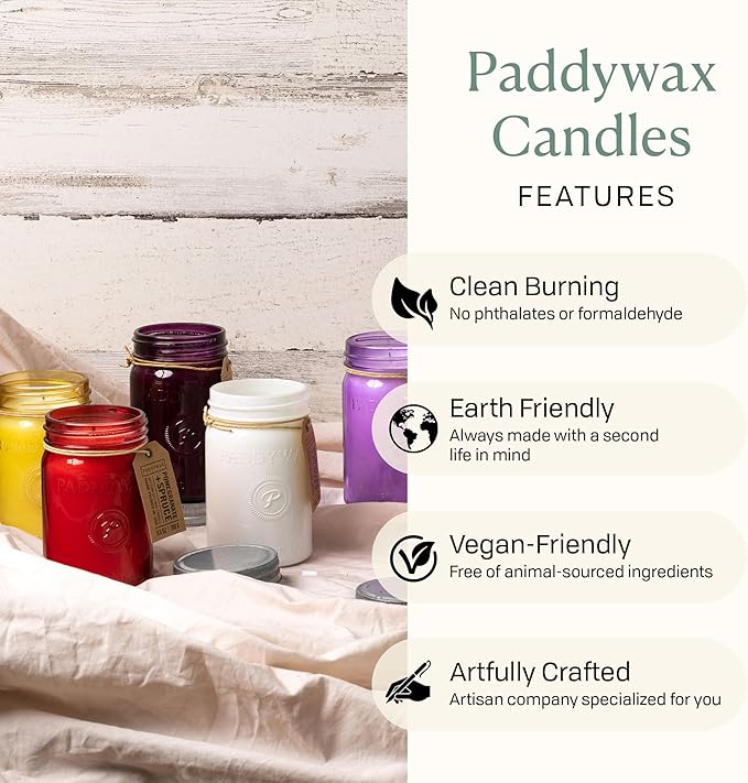Paddywax Scented Candles Relish Collection Soy Wax Artisan Candle in Glass Jar with Lid, 9.5-Ounce, Ocean Tide + Sea Salt