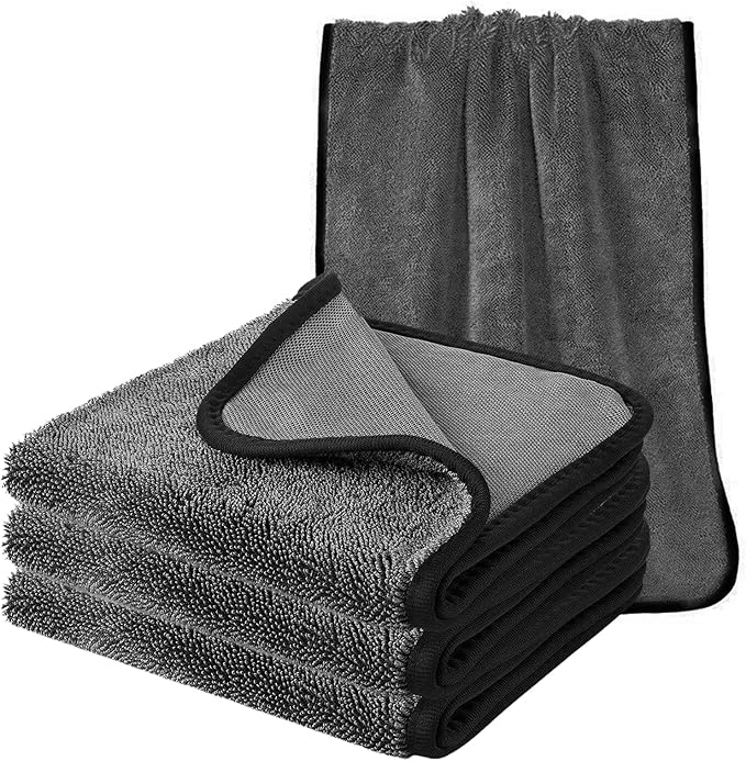 CHENLUKJ Shiny Wipes Shower Cleaning Cloths - 3pcs Super Absorbent Microfiber Bath Towels for Effortless Cleaning of Windows, Bathroom, Car & Home Toilet - Must-Have!（15.7x23.6in