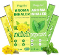 PUFFIAIR Mullein & Peppermint Herbal Air Set | Nicotine-Free Smokeless Non-Electric Vaporless, Usable Anywhere – Reduce Cravings & Fatigue, Lung Comfort & Breathing Support，4 Pack