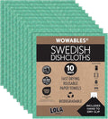 LOLA Swedish Dishcloths for Kitchen 10 Sheets, Biodegradable & Compostable Reusable Paper Towel Cleaning Cloths Zero Waste No Odor Washing Dishes Ultra Absorbent Cellulose Sponge Towel Made in Germany