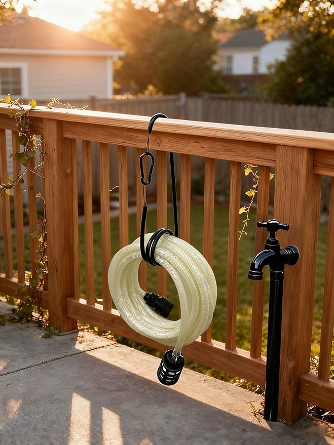 4 Pack Heavy Duty Extension Cord Organizer, Water-Resistant Perfect for Outdoor, Storage Straps for Tool, Hose, Rope, Cable Wrap Loops for Shed, RV and Garage Organization, Black 32in