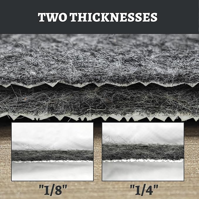 100% Waterproof Rug pad, 2x8 ft Area Rug Non-Slip Rug Pads, 1/4" Thick Carpet Pads for All Floors and finishes, Felt pad for Hardwood Floors, Keep Carpets in Place Soft and Secure
