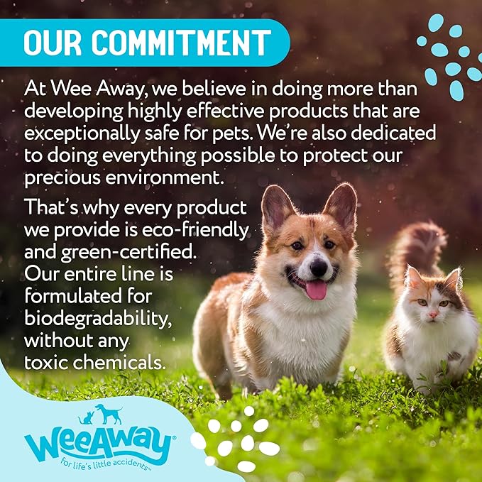 Wee Away X2 Ultra-Concentrated Stain & Strong Odor Eliminator, Enzyme Cleaner, Pet Odor Eliminator for Home - Dog Urine Destroyer - Carpet Cleaner Spray, Ocean Breeze Scent, 16 fl oz