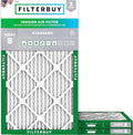 Filterbuy 13.5x21.5x1 Air Filter MERV 8 Essential Dust & Allergy Defense (3-Pack), Electrostatic Pleated HVAC AC Furnace Filters Replacement, Made in USA (Actual Size: 13.50 x 21.50 x 0.75)