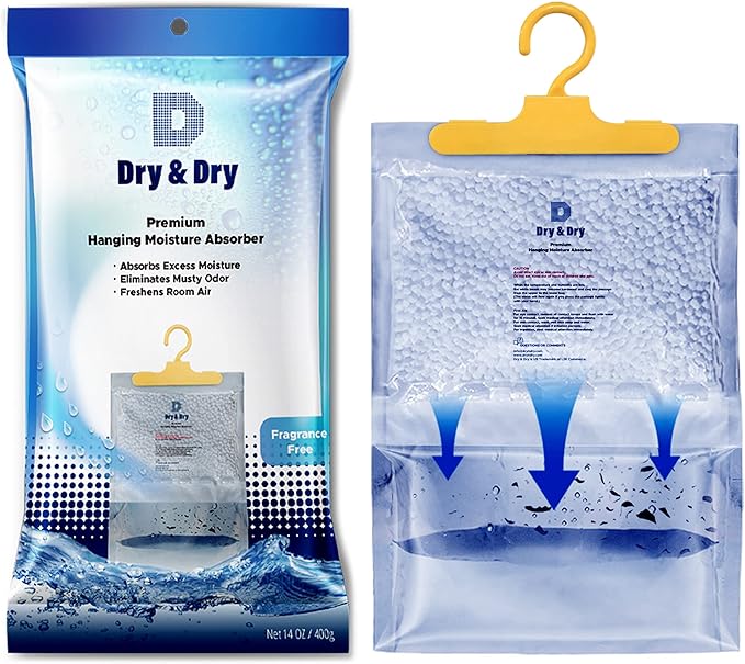 Dry & Dry 17 Pack [14 OZ] Premium Moisture Absorbers - Dehumidifiers for Home, Basement & Bedroom