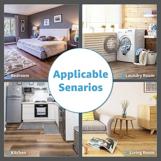 Art3d Peel and Stick Vinyl Floor Tiles 10-Pack 12 x 12 inch, Self Adhesive Waterproof Flooring Wood Planks for Kitchen, Dining Room, Bedrooms, Cover 10 Sq. Ft, Light Brown Ash
