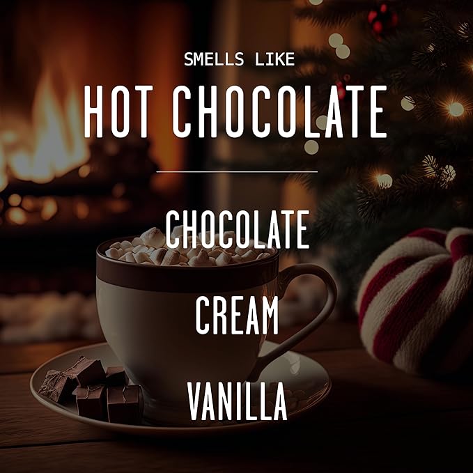 Hot Chocolate Candle - w/Hot Cocoa and Cream Candle I Infused with Scented Essential Oils I 9oz Reusable Jar, Long-Lasting 50 Hour Burn I Non-Toxic I Made in The USA