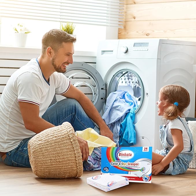 Color Grasper for Laundry 24 Count, Fragrance Free Dye Catcher Essential for Home Use, Dye Guard Grabber Sheets for Laundry in-Wash Sheets