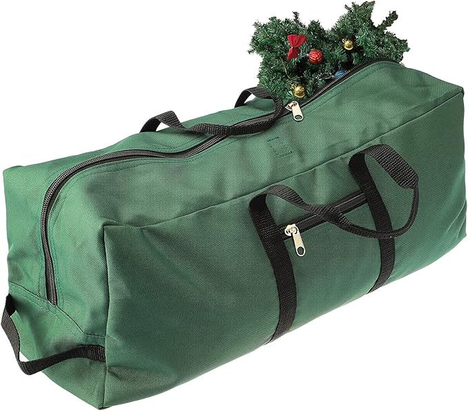 5 ft Christmas Tree Storage Bag - Heavy Duty Large Artificial Christmas Tree Bag with Reinforced Handles - 600D Oxford Cloth Artificial Disassembled Trees (green)