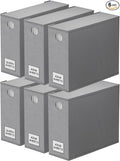 SpaceAid 6 Pack Bed Sheet Organizers and Storage, Foldable Sheet Organizer for Linen Closet, Sheets Set Folder Keeper with Window XL (Queen & King Size) Bedding Container (Gray, 6 Pack)