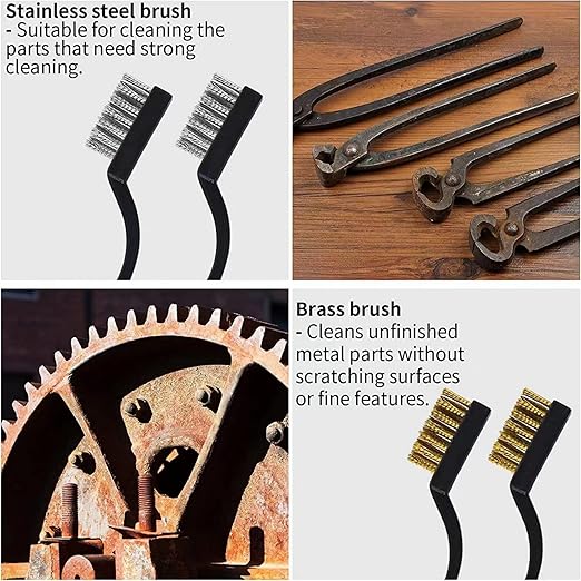 9-Piece Deep Cleaning Brush Wire Brush Set for Removing Weld Slag Rust Grill Cleaning Paint Scrubbing etc