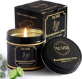 Eucalyptus Candle with Lime Strong Scented Soy Candel Clean Non Toxic Velas Aromáticas for Home Pack of 1 Gift for Fall Christmas Holidays