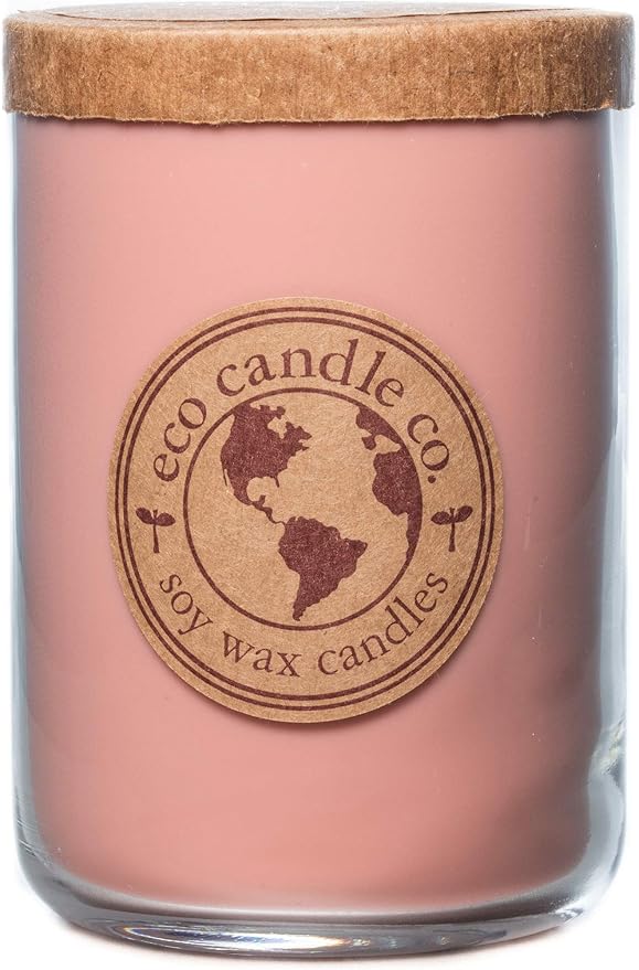 ECO CANDLE CO. Recycled Candle, Fig & Oak, 26 oz. - Scents of Figs, Cranberries, Leather, & Musk - 100% Soy Wax, No Lead, Kraft Paper Label & Lid, Hand Poured, Made from Midwest Grown Soybeans