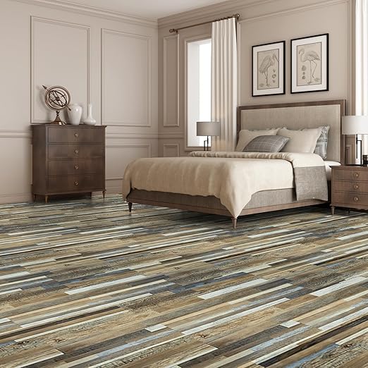 Art3d 36-Pack 54 Sq.ft Peel and Stick Floor Tiles Vinyl Plank Flooring Wood Look, Adhesive and Waterproof Tile Sticker for Bedroom, Living Room, Kitchen, RV in Aspen Yellow