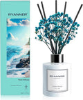 Reed Diffuser Set,5.1 fl oz Ocean Breeze Scent Diffuser with Sticks Home Fragrance Reed Diffuser with Essential Oil for Bathroom Shelf Decor&Air Freshener,Home Bathroom Office Decor & Gifts