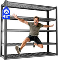 VDEVY 48" W x 72" H x 24" D Garage Shelving Heavy Duty,5 Tier Adjustable Metal Shelves Storage Rack,3030 LBS Large Industrial Shelving Unit for Basement,Warehouse,Garage Organization