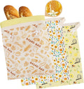 3-Pack Reusable Beeswax Bread Bags - Large 17x13 Inch for Sourdough & Homemade Bread Storage | All-Natural Beeswax Preservation, Eco-Friendly Cotton Food Bags - Easy to Clean & Daily Use