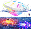 Floating Pool Lights, Upgraded Pool Lights with 6 Dynamic Lighting Effects, Rechargeable 4000mAh IP68 Waterproof Upper and Lower RGB Color Changing Light with Remote for Pond, Hot Tub 1 Pack