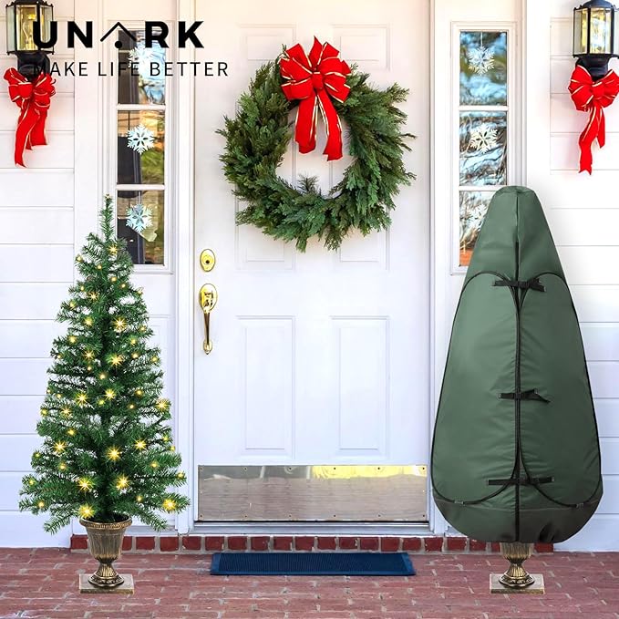 Christmas Tree Bag 9 Ft Large Christmas Tree Storage Bag 9 Foot Tree, Christmas Tree Cover For Upright Storage with Reinforced Handles