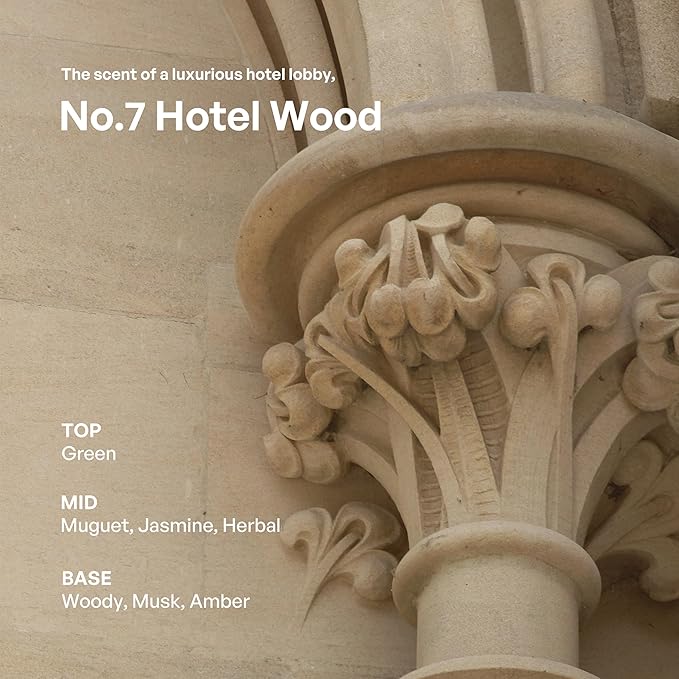 hetras. Premium Reed Diffuser: 16.9oz (500 ml) Large Capacity | Hotel Wood Scent | Fragrance Oil Diffuser Sticks for Home Office Bathroom Decor - Gifts for Loved one