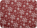 Christmas Dish Drying Mat for Kitchen Counter 24x18 Inch Xmas Snowflake Drying Mat with Absorbent Reversible Microfiber Red Dish Drainer Mats Rack Pad for Coffee Countertop Protector