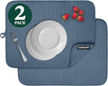 Cuisinart Dish Drying Mats for Kitchen Counter - (2) 18" x 24" Ultra Absorbent Dish Drying Mat XL - Foldable, Machine Washable, Fast Drying Dish Mat