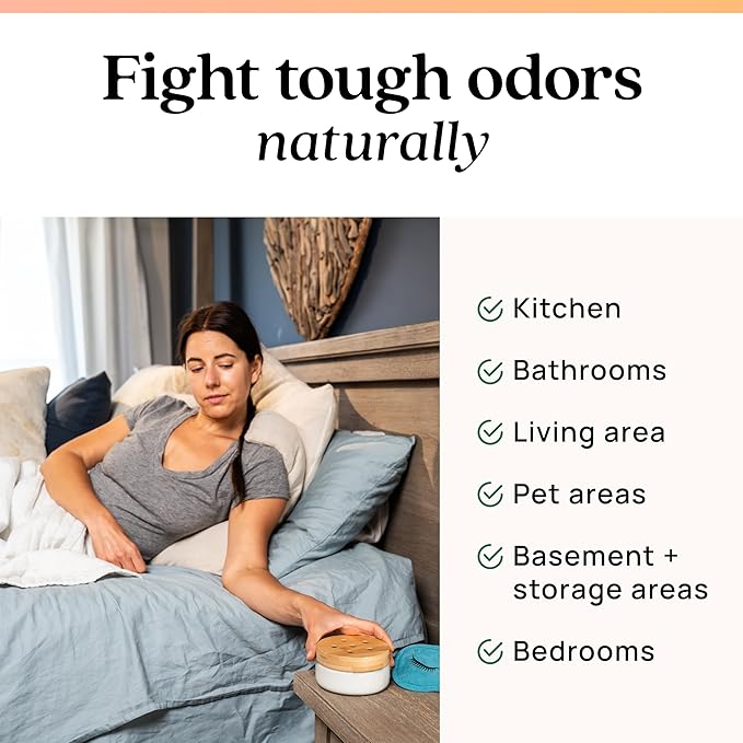 Azuna Air Freshener and Odor Eliminator for Strong Odor Gel 24oz Refill Pouch with Tea Tree Oil | Plant-Based & Long Lasting | Pet, Smoke, Home and Bathroom | Simply Citrus | Lasts 60–90 Days