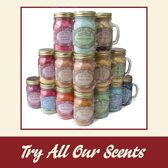Our Own Candle Company, Buttercream Scented Mason Jar Candle, 100 Hour Burn Time, 13 Ounces