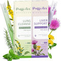 PUFFIAIR Inner Balance Duo Herbal Diffuser Pen Set | Mullein Cleanse Inspired Blend for Daily Reset | Green Purple | 2 Count