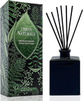 Urban Naturals Balsam Forest Reed Diffuser Oil Set – Fraser Fir, Evergreen, Pine, Woodsy Cedar and Sandalwood – 5 Ounce Sleek Black Rectangular Refillable Glass Bottle – Made in The USA