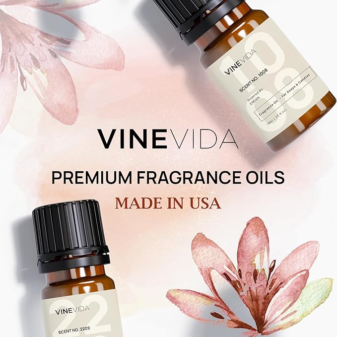 VINEVIDA [0.33oz] Scent No.2204 Fragrance Oil for Candle Making & Soap Making - Scents for Soap Making