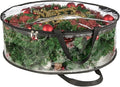 CINPIUK Clear Wreath Storage Bag 35 Inch Christmas Wreath Storage Container, Heavy Duty Wreath Protector with Handle for Holiday Seasonal Wreath Garland, 2Pcs