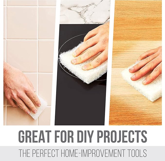 The Tile Doctor Multipurpose Scrub Pad Set - Ideal for Bathroom, Kitchen & Floor Cleaning - Non-Scratch Dish Sponge & Shower Scrubber - Perfect for Tile, Tub & Scotch Brite Pads - Multicolor