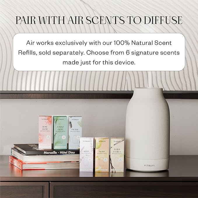 Vitruvi Air Waterless Diffuser + Forest Frost Waterless Diffuser Scent Refill