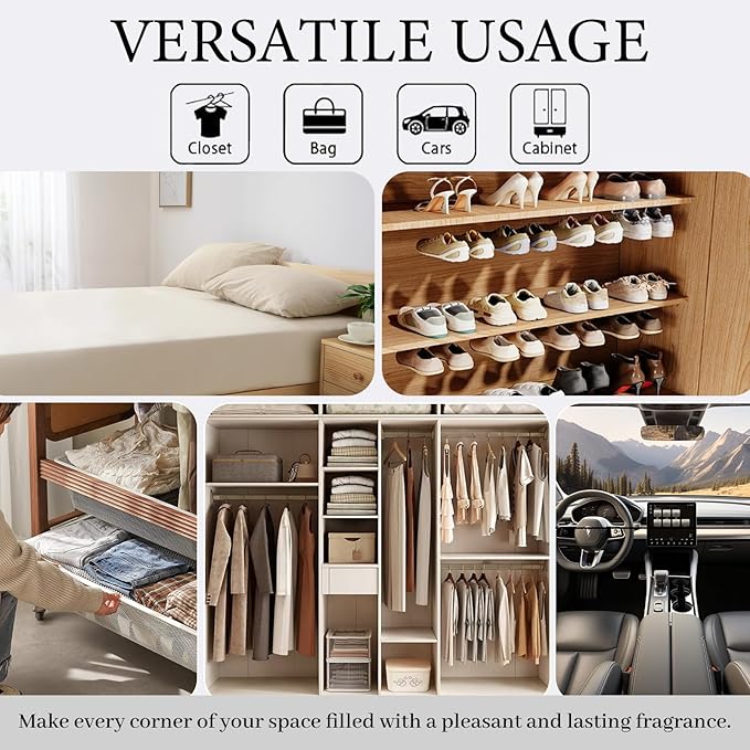 14 Packs Lavender & Eucalyptus Sachets Bags for Drawers and Closets, Long Lasting Scented Sachets Air Fresheners, Natural Odor Eliminator, Home Fragrance Potpourri Bag for Everywhere